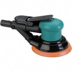 Dynabrade - 12,000 OPM, 14 CFM Air Consumption, Palm Air Orbital Sander - Round Pad, 1/4 NPT Inlet - Exact Industrial Supply