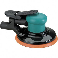 Dynabrade - 12,000 OPM, 14 CFM Air Consumption, Palm Air Orbital Sander - Round Pad, 1/4 NPT Inlet - Exact Industrial Supply