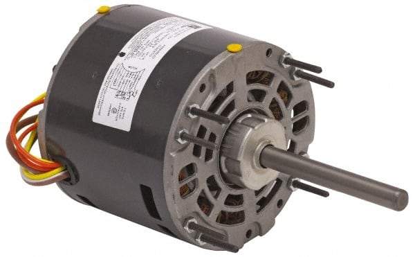 US Motors - 1/8 hp, ODP Enclosure, Auto Thermal Protection, 825 RPM, 208/230 Volt, 50 Hz, Industrial Electric AC/DC Motor - Size 48 Frame, 2 Speed, SAB/Sleeve Bearings, 1.4 Full Load Amps, B Class Insulation, CCW Lead End - Exact Industrial Supply