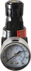 Wilkerson - 1/8 NPT Port, 13 CFM, Zinc Miniature Regulator - 2 to 125 psi Range, 300 Max psi Supply Pressure, 1/8" Gauge Port Thread, 1.65" Wide x 2.88" High - Exact Industrial Supply