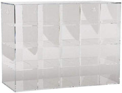 PRO-SAFE - 20 Pair Cabinet with Individual Compartments, Acrylic Safety Glasses Dispenser - 15 Inch Wide x 12-1/2 Inch High x 7 Inch Deep, Table and Wall Mount - Exact Industrial Supply