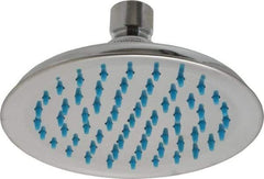 Value Collection - 2.5 GPM, 5-1/2 Face Diameter, Shower Head with Brass Ball Joint - Chrome Plated, Brass - Exact Industrial Supply