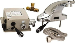 Sloan Valve Co. - Chrome 4" Centerset Electronic & Sensor Faucet without Mixer - Powered by Battery, Standard Spout, 4" Mounting Centers - Exact Industrial Supply