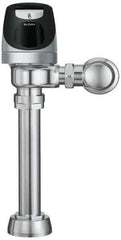 Sloan Valve Co. - 1-1/2" Spud Coupling, 1-1/2" Pipe, Closet Automatic Flush Valve - Single Flush, 1.6 Gal per Flush, Metal Cover, Powered by Solar Battery Backup - Exact Industrial Supply