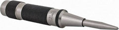 Starrett - 11/16" Automatic Center Punch - 5-1/4" OAL, Steel - Exact Industrial Supply