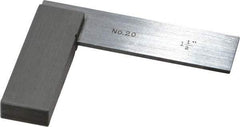 Starrett - 1-1/2" Blade Length, 1-1/2" Base Length Steel Square - 0.0025mm Accuracy - Exact Industrial Supply
