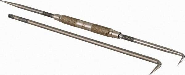 Starrett - 9" OAL Straight/Bent Scriber - Steel with Interchangeable Point - Exact Industrial Supply