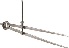 Starrett - 12 Inch Leg, Spring Joint, Forged Steel, Divider - 12 Inch Max Measurement, 300mm Max Measurement, Round Leg - Exact Industrial Supply