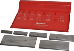 Starrett - 3/8 to 2-1/4 Inch Adjustable Parallel Set - 1-3/4 to 5-1/16 Inch Long, 9/32 Inch Thick, Includes Case, 6 Pieces - Exact Industrial Supply