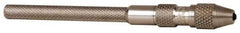 Starrett - 3-3/4" Long, 1.4mm Capacity, Double-End Spring-Action Pin Vise - 3-3/4" Long, 0.01" Min Capacity - Exact Industrial Supply