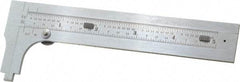 Starrett - 0 to 4-3/4" Stainless Steel Vernier Caliper - 1/64 & 1/32" Graduation, 1-3/8" Jaw Depth, 0.005" Accuracy, Includes Inside Diameter, Outside Diameter - Exact Industrial Supply