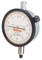 Starrett - 0.5mm Range, 0-10-0 Dial Reading, 0.002mm Graduation Dial Drop Indicator - 1-11/16" Dial, 0.2mm Range per Revolution - Exact Industrial Supply