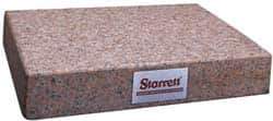 Starrett - 12" Long x 12" Wide x 4" Thick, Granite Inspection Surface Plate - B Toolroom Grade, 0.0002" Unilateral Tolerance, Includes NIST Traceability Certificate - Exact Industrial Supply