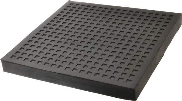 Mason Ind. - 10" Long x 10" Wide x 1" Thick, Rubber, Machinery Leveling Pad & Mat - 25,000 Lb Max Load - Exact Industrial Supply