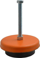 Mason Ind. - 1/2-13 Bolt Thread, 5" Wide x 1-3/4" High Standard Deflection Stud Mount Leveling Pad & Mount - 1,000 Max Lb Capacity, 5" Base Diam - Exact Industrial Supply
