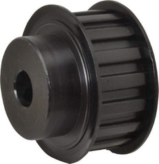 Power Drive - 17 Tooth, 1/2" Inside x 2" Outside Diam, Hub & Flange Timing Belt Pulley - 3/4" Belt Width, 2.029" Pitch Diam, 1" Face Width, Aluminum - Exact Industrial Supply