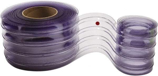 TMI, LLC - Clear Ribbed Rip-A-Strip Roll Dock Curtain Strips - 16" Wide x 12' Long x 0.345" Thick, Vinyl - Exact Industrial Supply