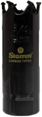 Starrett - 4" Diam, 1-5/8" Cutting Depth, Hole Saw - Carbide-Tipped Saw, Toothed Edge - Exact Industrial Supply