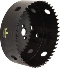 Starrett - 5" Diam, 1-5/8" Cutting Depth, Hole Saw - Carbide-Tipped Saw, Toothed Edge - Exact Industrial Supply