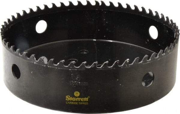 Starrett - 6" Diam, 1-5/8" Cutting Depth, Hole Saw - Carbide-Tipped Saw, Toothed Edge - Exact Industrial Supply