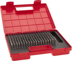 Value Collection - 190 Piece, 0.061-0.25 Inch Diameter Plug and Pin Gage Set - Minus 0.0002 Inch Tolerance, Class ZZ - Exact Industrial Supply