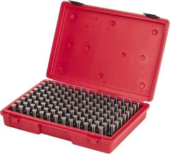 Value Collection - 125 Piece, 0.501-0.625 Inch Diameter Plug and Pin Gage Set - Minus 0.0002 Inch Tolerance, Class ZZ - Exact Industrial Supply
