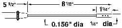 Thermo Electric - to 572°F, T, Thermocouple Probe - Exact Industrial Supply