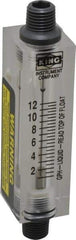 King - 1/4" FNPT Port Block Style, Inline Flowmeter - 100 Max psi, 12 GPH, Acrylic - Exact Industrial Supply