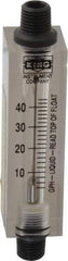 King - 1/4" FNPT Port Block Style, Inline Flowmeter - 100 Max psi, 44 GPH, Acrylic - Exact Industrial Supply