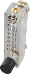 King - 1/4" F Port Block Style Panel Mount Flowmeter - 100 Max psi, 7 GPH, Acrylic - Exact Industrial Supply