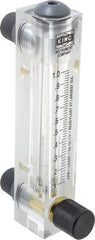 King - 1/2" M Port Block Style Panel Mount Flowmeter - 100 Max psi, 1 GPM, Acrylic - Exact Industrial Supply