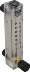 King - 1/2" M Port Block Style Panel Mount Flowmeter - 100 Max psi, 3.5 GPM, Acrylic - Exact Industrial Supply