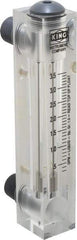 King - 1/2" M Port Block Style Panel Mount Flowmeter - 100 Max psi, 5 GPM, Acrylic - Exact Industrial Supply