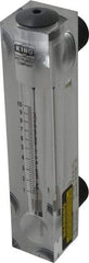 King - 1" M Port Block Style Panel Mount Flowmeter - 100 Max psi, 10 GPM, Acrylic - Exact Industrial Supply
