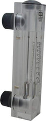 King - 1" M Port Block Style Panel Mount Flowmeter - 100 Max psi, 20 GPM, Acrylic - Exact Industrial Supply