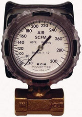 Made in USA - 1" NPT Port RCM Industries Flo-Gage Flowmeter - 180 Max psi, Bronze - Exact Industrial Supply