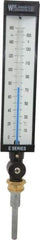 WGTC - 160°F, Industrial Thermometer without Thermowell - 3-1/2 Inch Stem Length, 1-1/4 to 18 Inch Thread - Exact Industrial Supply