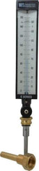 WGTC - 160°F, Industrial Thermometer with Standard Thermowell - 3-1/2 Inch Stem Length, 1-1/4 to 18 Inch Thread - Exact Industrial Supply