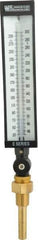 WGTC - 30 to 300°F, Industrial Thermometer with Standard Thermowell - 3-1/2 Inch Stem Length, 1-1/4 to 18 Inch Thread - Exact Industrial Supply