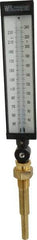 WGTC - 30 to 240°F, Industrial Thermometer with Standard Thermowell - 6 Inch Stem Length, 1-1/4 to 18 Inch Thread - Exact Industrial Supply