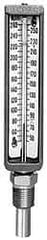 WGTC - 40 to 260°F, Straight Form Industrial Thermometer - 2 Inch Stem Length - Exact Industrial Supply