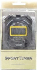General - Small Display Stop Watch - Black - Exact Industrial Supply
