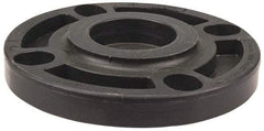 NIBCO - 2" Pipe, 6" OD, Polypropylene Blind Pipe Flange - Schedule 80, Black - Exact Industrial Supply