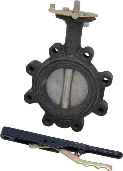 NIBCO - 4" Pipe, Lug Butterfly Valve - Lever Handle, Ductile Iron Body, EPDM Seat, 250 WOG, Stainless Steel (CF8M) Disc, Stainless Steel Stem - Exact Industrial Supply