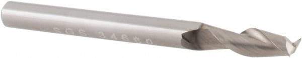 SGS - 1", 2" LOC, 1" Shank Diam, 4-1/2" OAL, 2 Flute, Solid Carbide Square End Mill - Single End, TiB2 Finish, Spiral Flute, 35° Helix, Centercutting, Right Hand Cut, Right Hand Flute, Series 47 - Exact Industrial Supply