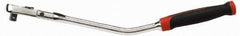 GearWrench - 3/8" Drive Pear Head Ratchet - Chrome Finish, 15-3/4" OAL, 72 Gear Teeth, Cushion Grip Handle, Flex Head - Exact Industrial Supply