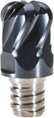 Iscar - MM ETR Grade IC908 Carbide End Milling Tip Insert - TiAlN Finish, 6 Flutes, 5/8" Cutting Diam, 0.35" Depth of Cut, 0.807" Extension, 0.2" Cnr Rad, 30° Helix - Exact Industrial Supply