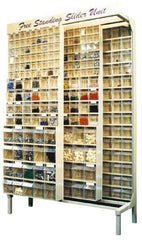 Quantum Storage - 3,000 Lb Capacity, 16" Deep x 48" Wide x 67" High, Steel Pick Rack - 28 Ivory Polystyrene Bins - Exact Industrial Supply