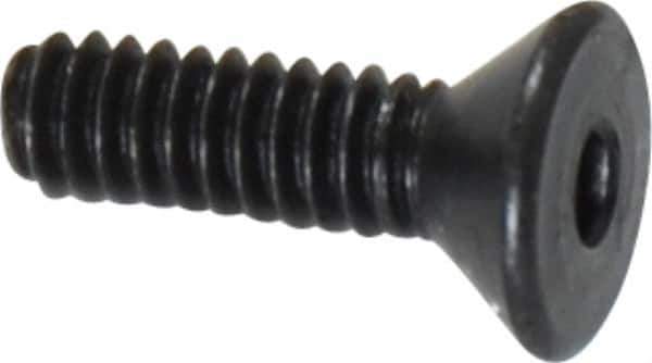 Value Collection - #2-56 UNC Hex Socket Drive, 82° Flat Screw - Alloy Steel, Black Oxide Finish, Fully Threaded, 5/16" OAL - Exact Industrial Supply