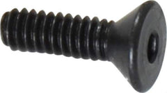 Value Collection - #2-56 UNC Hex Socket Drive, 82° Flat Screw - Alloy Steel, Black Oxide Finish, Fully Threaded, 5/16" OAL - Exact Industrial Supply